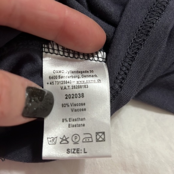 OXMO short ruffle sleeve low cut blouse L - Picture 13 of 15